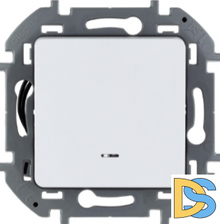 Переключатель Legrand Inspiria 1-кл с подсветкой белый, 673660