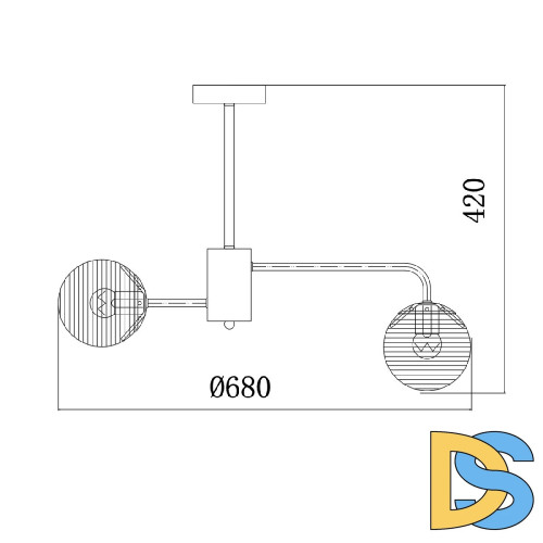 Люстра на штанге Escada Twilight 646/6P