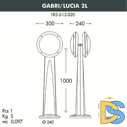 Садовый светильник Fumagalli 1R3.613.020.AYE27