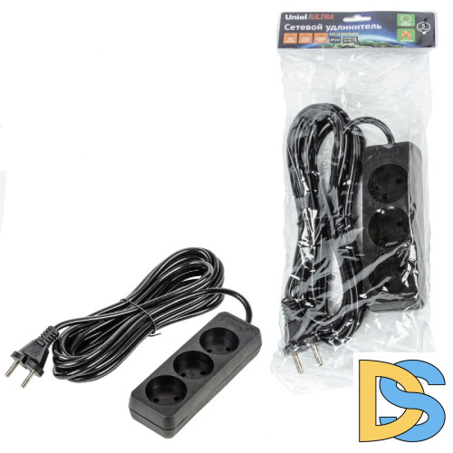 Удлинитель бытовой Uniel Ultra S-CU3-5 BLACK UL-00009985