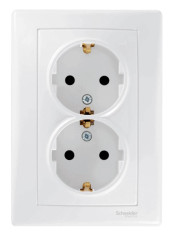 Розетка двойная Schneider Electric Sedna с/з без шторок 16A 250V SDN3000621