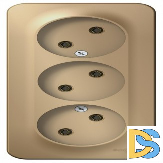 Розетка 3-я б/з без шторок 16А, 250В, изолир пластина Schneider Blanca Титан