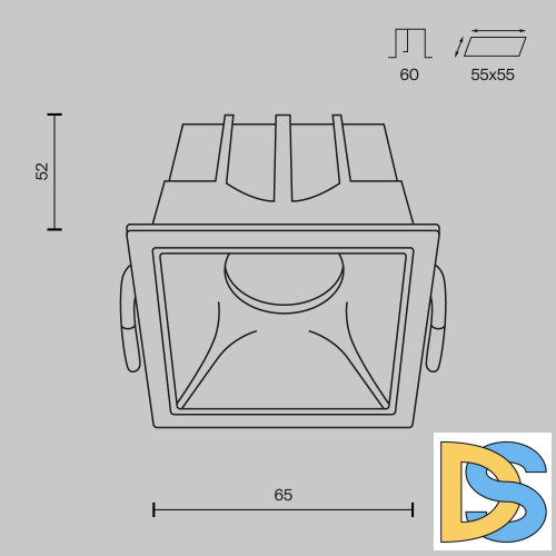 Встраиваемый светильник Maytoni Technical Alfa LED DL043-01-10W4K-SQ-W