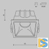 Встраиваемый светильник Maytoni Technical Alfa LED DL043-01-10W4K-SQ-W
