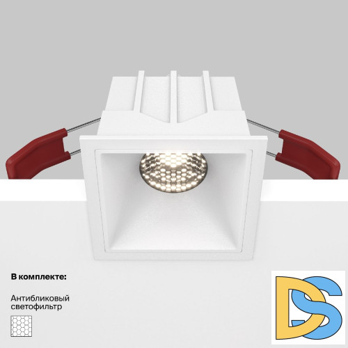 Встраиваемый светильник Maytoni Technical Alfa LED DL043-01-10W4K-SQ-W