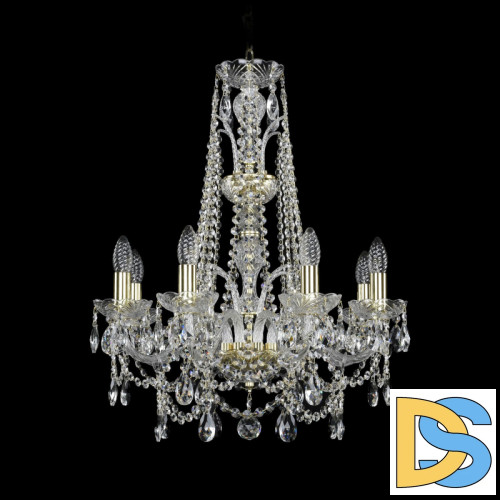Подвесная люстра Bohemia Ivele Crystal 1411/8/195/XL-65 G