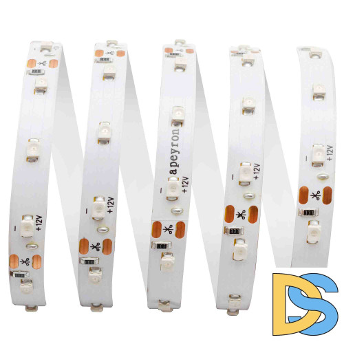 Светодиодная лента Apeyron 12В СТ 4,8Вт/м smd3528, 60д/м IP67 (НАНО) 5м синяя 00-84