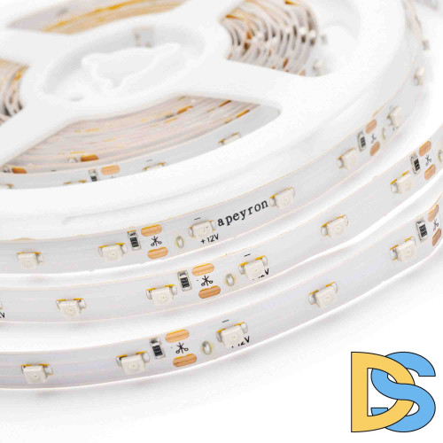 Светодиодная лента Apeyron 12В СТ 4,8Вт/м smd3528, 60д/м IP67 (НАНО) 5м синяя 00-84