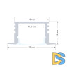 Профиль встраиваемый Apeyron ширина ленты до 10мм (рассеиватель, заглушки - 2шт) 08-11