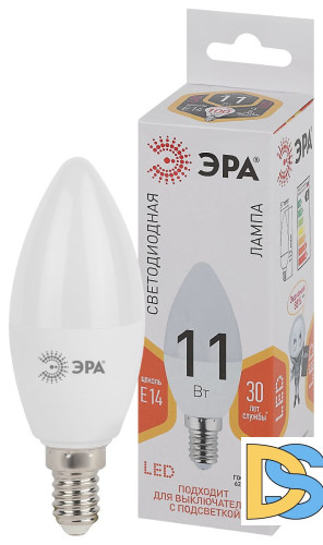 Лампа светодиодная Эра E14 11W 2700K LED B35-11W-827-E14 Б0032980