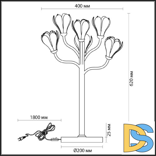 Настольная лампа Odeon Light Gardi Modern 5090/6T
