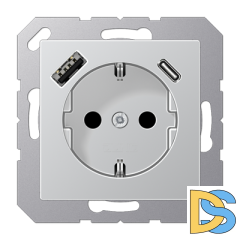 Розетка 2K+З USB Typ AC Jung A1520-15CAAL