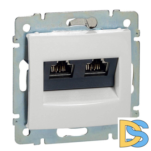 Розетка компьютерная 2хRJ45 Legrand Valena 6 кат UTP с захватами белая 774247