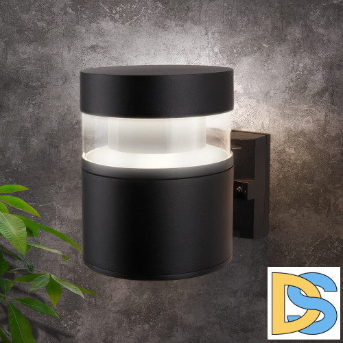 Уличный настенный светодиодный светильник Elektrostandard 1530 Techno Led чёрный 4690389163289