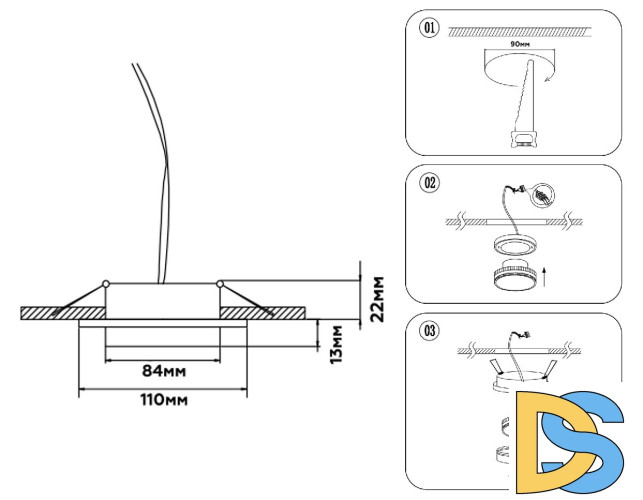 Встраиваемый светильник Ambrella Light Techno Spot GX53 Acrylic tech TN5226