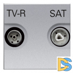 Розетка TV/FM-SAT одиночная ABB Niessen Zenit Серебро
