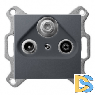 Розетка TV-R-SAT проходная Jung ECO Profi Антрацит