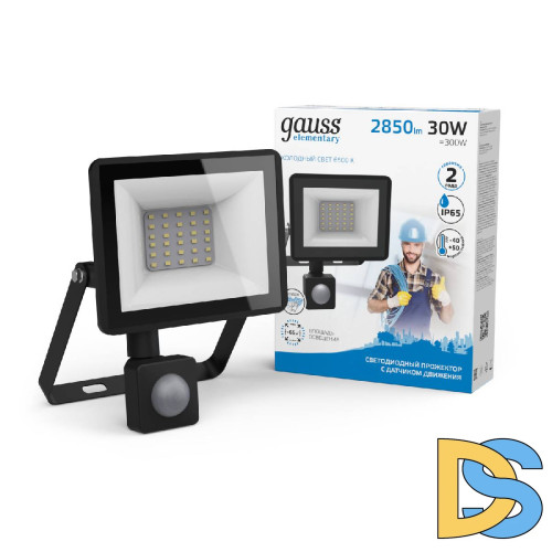 Прожектор светодиодный Gauss Elementary 30W 6500К 628511330