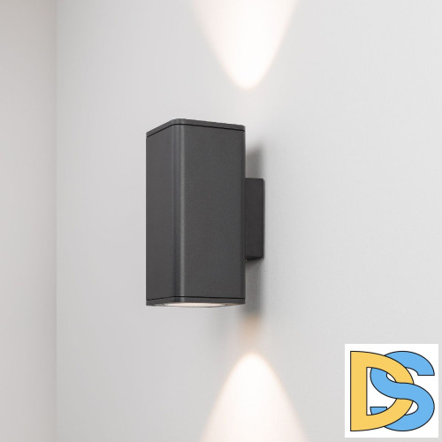 Уличный настенный светильник Arlight LGD-EVO-WALL-TWIN-S100x100-2x12W Warm3000 (GR, 44 deg, 230V) 046195