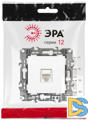 Розетка компьютерная RJ45 Эра 12-3107-01М Б0065712