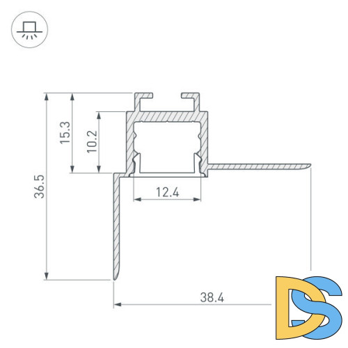 Профиль Arlight ARH-CEIL-S16-FANTOM-EDGE-2000 ANOD 034979
