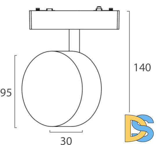 Трековый магнитный светильник Italline Kreator IT09-9019 black 4000K