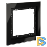 Рамка стеклянная VOLTUM S70 на 1 пост, (черный,стекло)