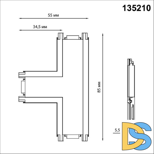Соединитель для шинопровода Novotech Smal 135210