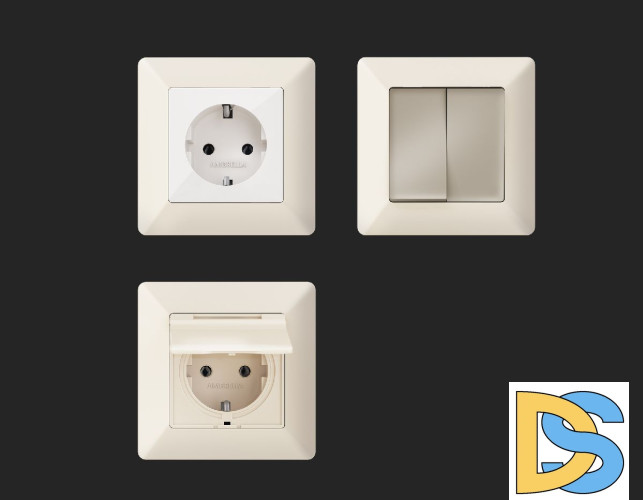 Рамка четырехместная Ambrella Volt Line AF110334