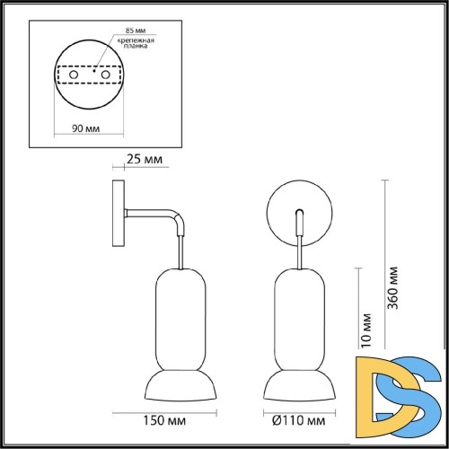 Бра Odeon Light Kerama 5054/1WE