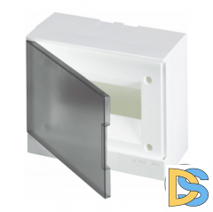ABB Basic E Бокс настенный 8М серая прозрачная дверь (с клеммами), 8 мод. IP40