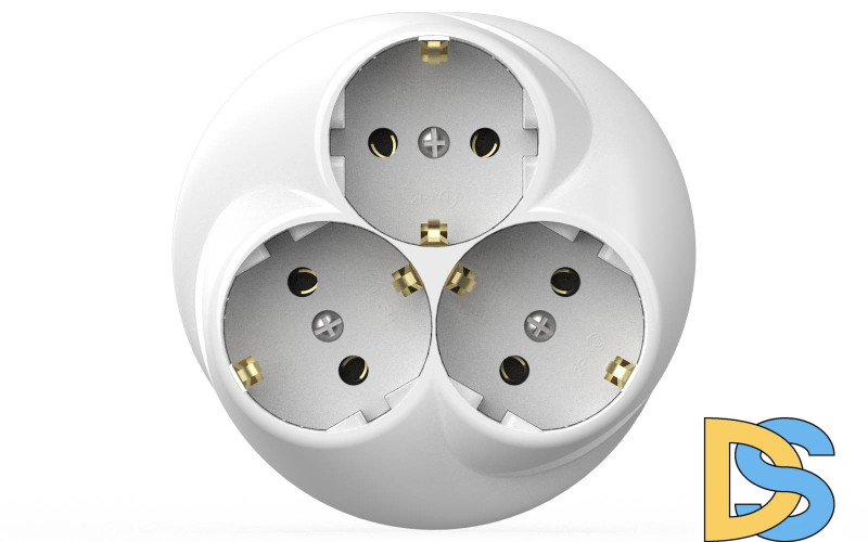 Розетка для скрытой установки с заземлением ELBI Zena 500-005600-819