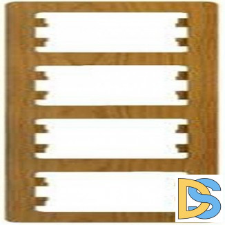 Рамка 4-ая (четверная) вертикальная, Дерево Дуб, серия Glossa, Schneider Electric