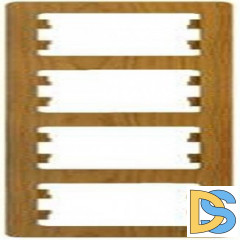 Рамка 4-ая (четверная) вертикальная, Дерево Дуб, серия Glossa, Schneider Electric