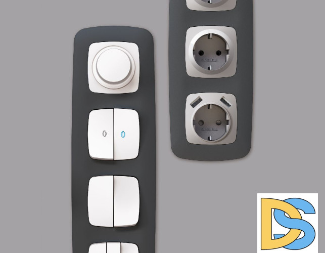 Рамка трехместная Ambrella Volt Ecta OF140803