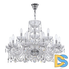Подвесная люстра Bohemia Ivele Crystal 5402/10+5/240 Ni Clear/M-1G
