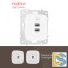 Розетка USB 2.1А+1А Arte Milano 205.46-1.white