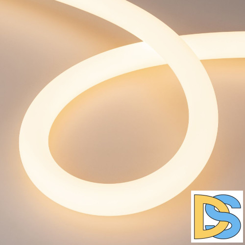 Светодиодная герметичная лента Arlight MOONLIGHT-SIDE-A336-D40mm 24V Warm2400 360deg (15 W/m, IP65, 2835, 5m, wire x1) 039321
