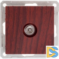 Розетка телевизионная оконечная ТV, Мореный дуб (пластик), серия Wessen 59, Schneider Electric