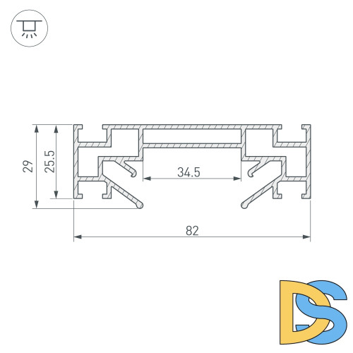 Профиль-держатель Arlight LGD-STRETCH-2TR-2000 040059