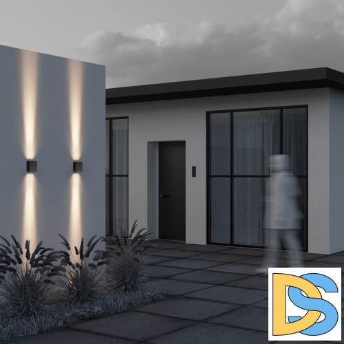 Уличный настенный светильник Maytoni Shell O570WL-L20B3K