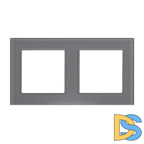 Рамка на 2 поста Arlight FRM-GLARE-GS-2-GR 043798