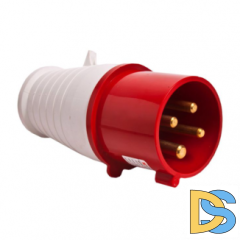 Вилка силовая 3Р+РЕ 16A 380В IP44