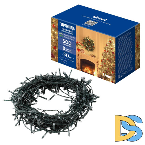 Гирлянда Uniel ULD-S5000-500/DGA WARM WHITE IP20 UL-00009930