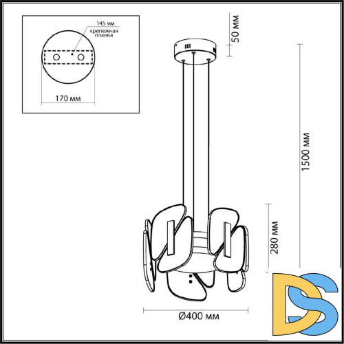 Подвесная люстра Odeon Light Chiara 6638/45L