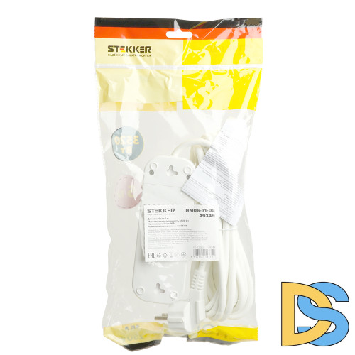 Удлинитель трехместный Stekker Home 49349