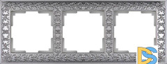 Рамка Werkel Antik на 3 поста матовый хром WL07-Frame-03 4690389145681