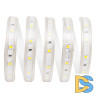 Комплект светодиодной ленты Apeyron 220В 4,8Вт/м smd3528/2835 60д/м IP65 300Лм/м 5м 3000К (сетевой шнур, заглушка, крепежи)  10-05