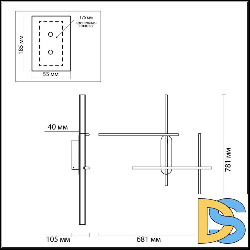 Настенный светильник Odeon Light Rudy 3890/36WLP