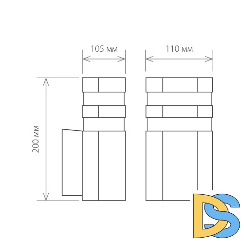 Уличный настенный светильник Elektrostandard 1444 Techno 4690389067716